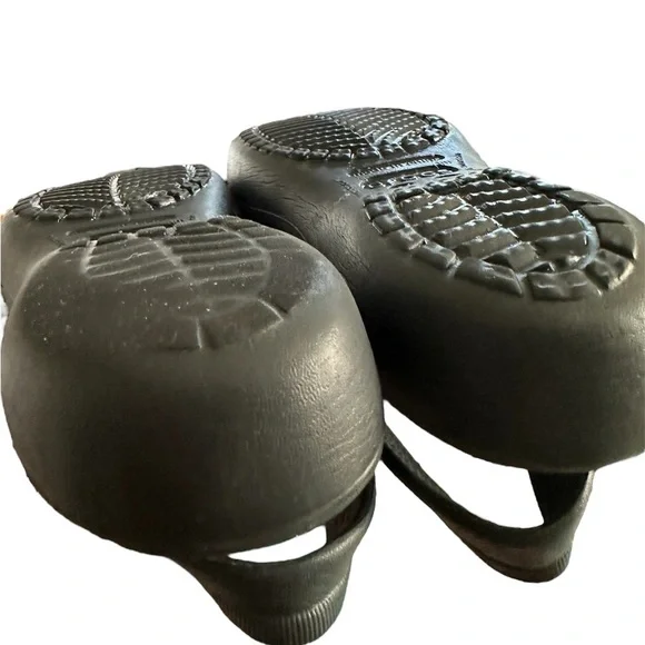 Crocs Womens Kadee Slingback Flats Round Toe Slip On Rubber Black Size 9 - Picture 3 of 4